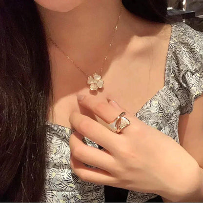 [Solara Jewelry ]KLEE MOP DIAMANT ROSEGOLD HALSKETTE