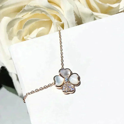 [Solara Jewelry ]KLEE MOP DIAMANT ROSEGOLD HALSKETTE