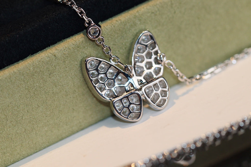 [Solara Jewelry ]バタフライ ダイヤモンド ネックレス