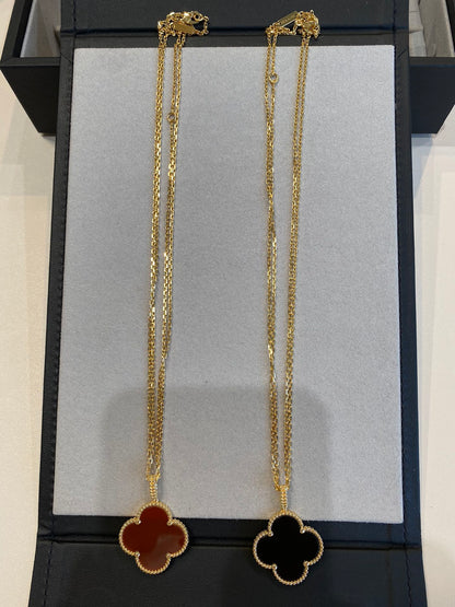 [Solara Jewelry ]KLEEBÜTE 25MM HALSKETTE GOLD KARNEOL