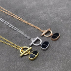 [Solara Jewelry ]CHAINE VERSO BLACK CERAMIC NECKLACE