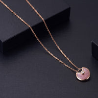 [Solara Jewelry ]AMULETTE ROSE GOLD PINK MOP NECKLACE