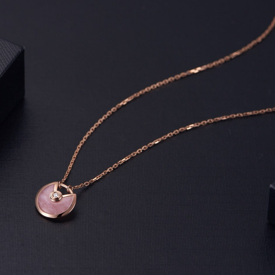 [Solara Jewelry ]アミュレット ローズゴールド ピンクMOP ネックレス