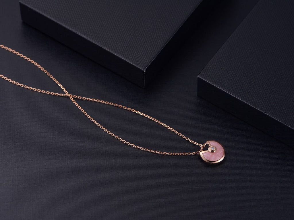 [Solara Jewelry ]アミュレット ローズゴールド ピンクMOP ネックレス