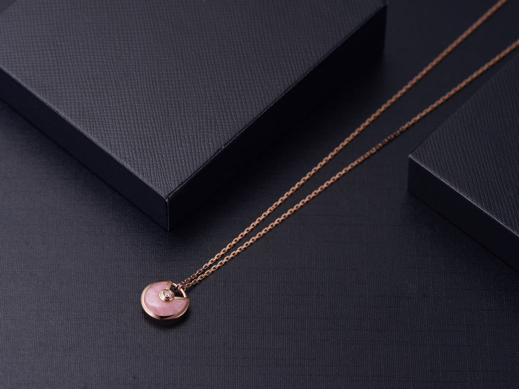 [Solara Jewelry ]アミュレット ローズゴールド ピンクMOP ネックレス