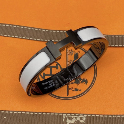 [Solara Jewelry ]H BRACELET 12MM BLACK WHITE CERAMIC