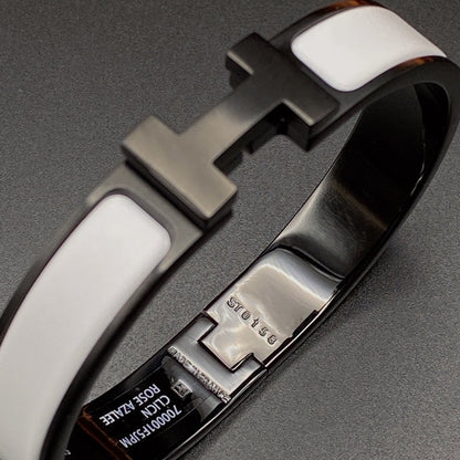 [Solara Jewelry ]H BRACELET 12MM BLACK WHITE CERAMIC