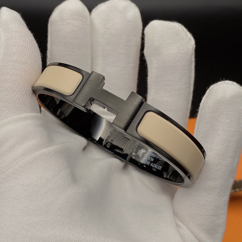 [Solara Jewelry ]H BRACELET 12MM BLACK BEIGE CERAMIC