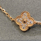 [Solara Jewelry ]CLOVER 5 MOTIFS  FULL DIAMOND BRACELET