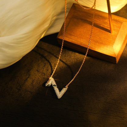 [Solara Jewelry ]VOLT SILVER DIAMOND PEDANT NECKLACE