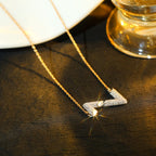 [Solara Jewelry ]VOLT SILVER DIAMOND PEDANT NECKLACE