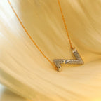 [Solara Jewelry ]VOLT SILVER DIAMOND PEDANT NECKLACE