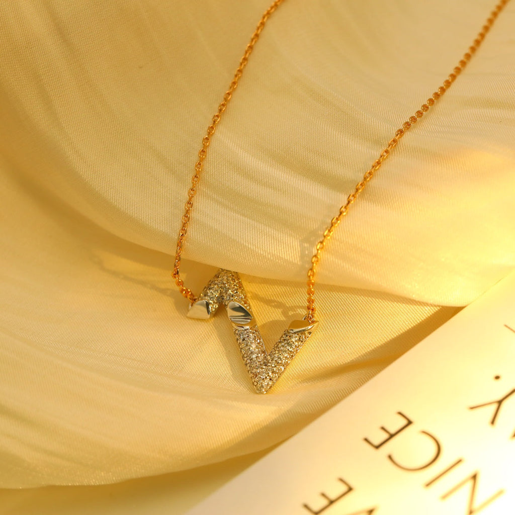 [Solara Jewelry ]VOLT SILVER DIAMOND PEDANT NECKLACE