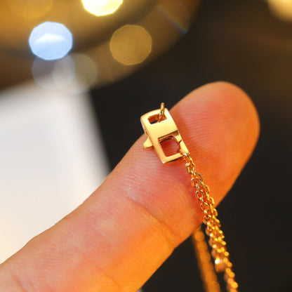 [Solara Jewelry ]STAR AND SUN DIAMOND PINK GOLD NECKLACE