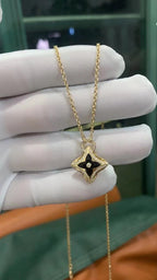 [Solara Jewelry ]STAR PEDANT PINK GOLD DIAMOND NECKLACE