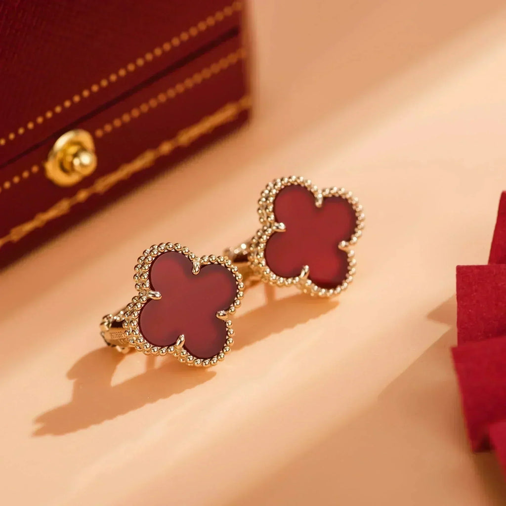 [Solara Jewelry ]CLOVER MEDIUM 1 MOTIFS CARNELIAN イヤリング