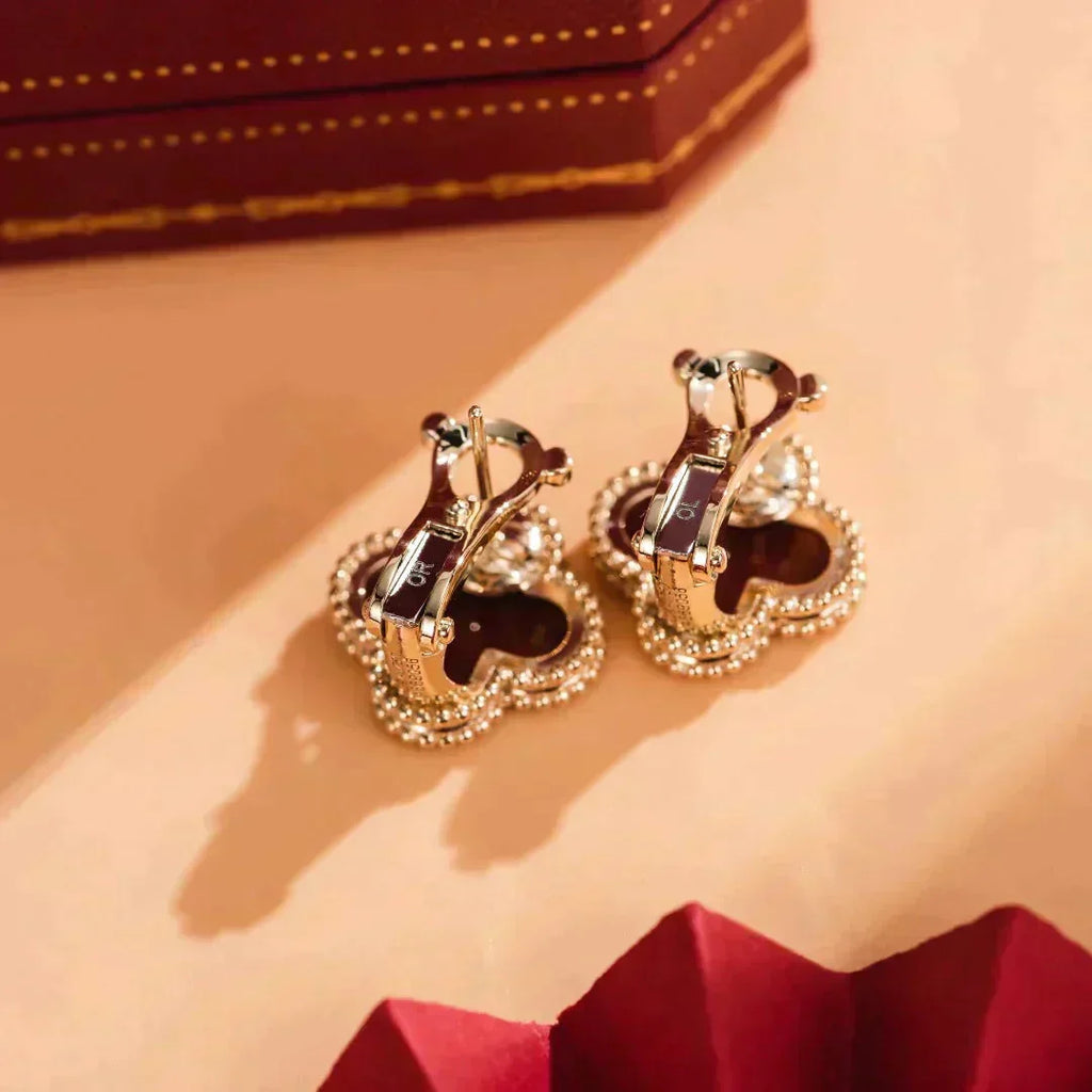 [Solara Jewelry ]CLOVER MEDIUM 1 MOTIFS CARNELIAN イヤリング