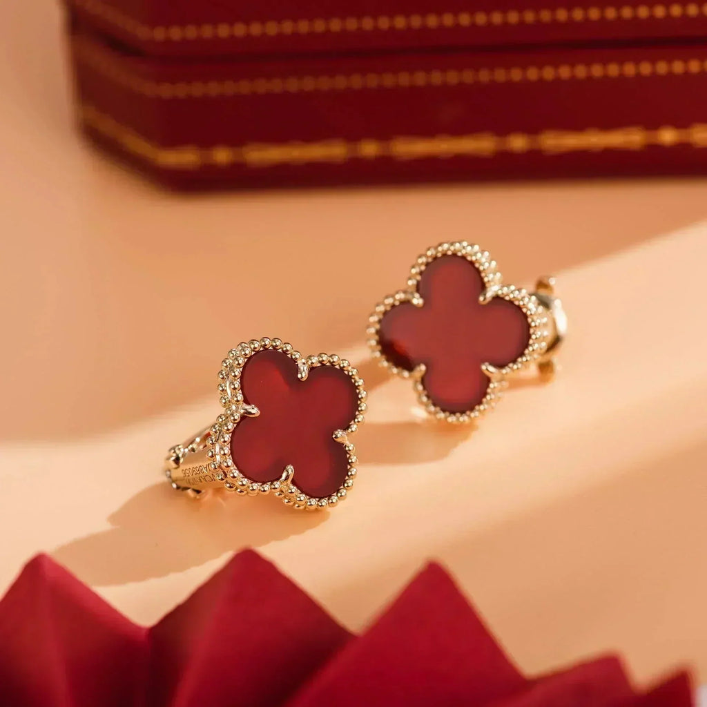 [Solara Jewelry ]CLOVER MEDIUM 1 MOTIFS CARNELIAN イヤリング