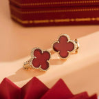 [Solara Jewelry ]CLOVER MEDIUM 1 MOTIFS CARNELIAN イヤリング