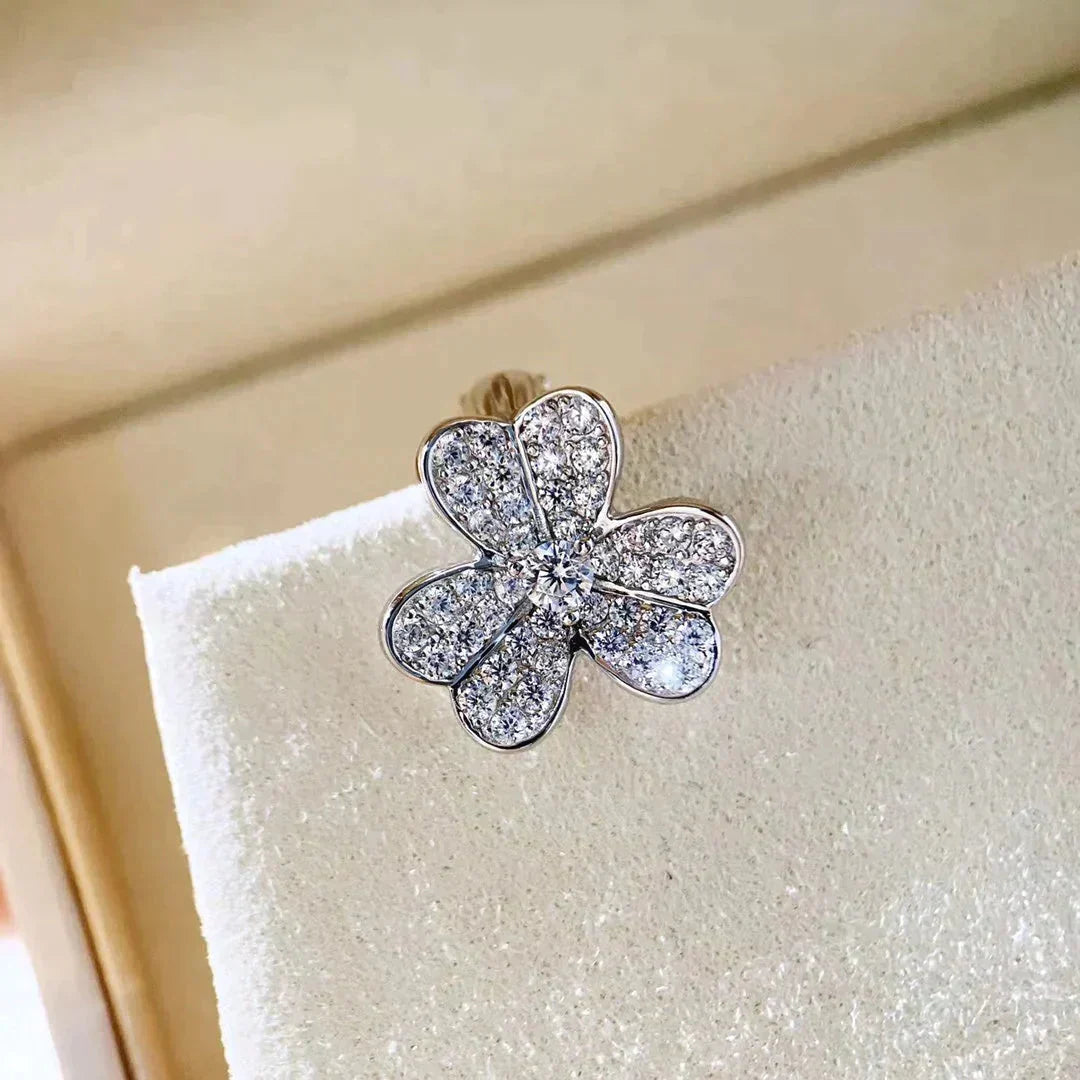 [Solara Jewelry ]CLOVER COMOS DIAMOND EARRINGS SILVER