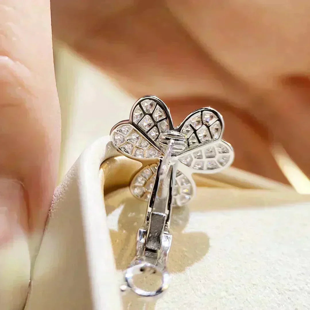 [Solara Jewelry ]CLOVER COMOS DIAMOND EARRINGS SILVER