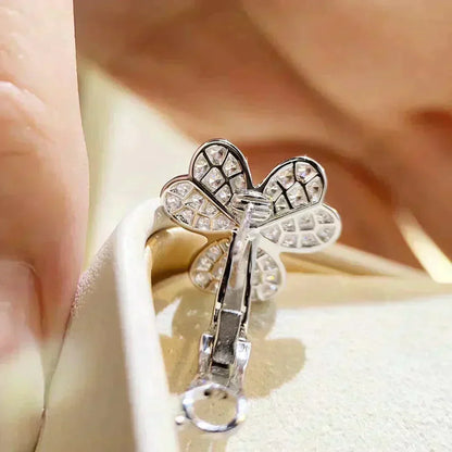 [Solara Jewelry ]CLOVER COMOS DIAMOND EARRINGS SILVER