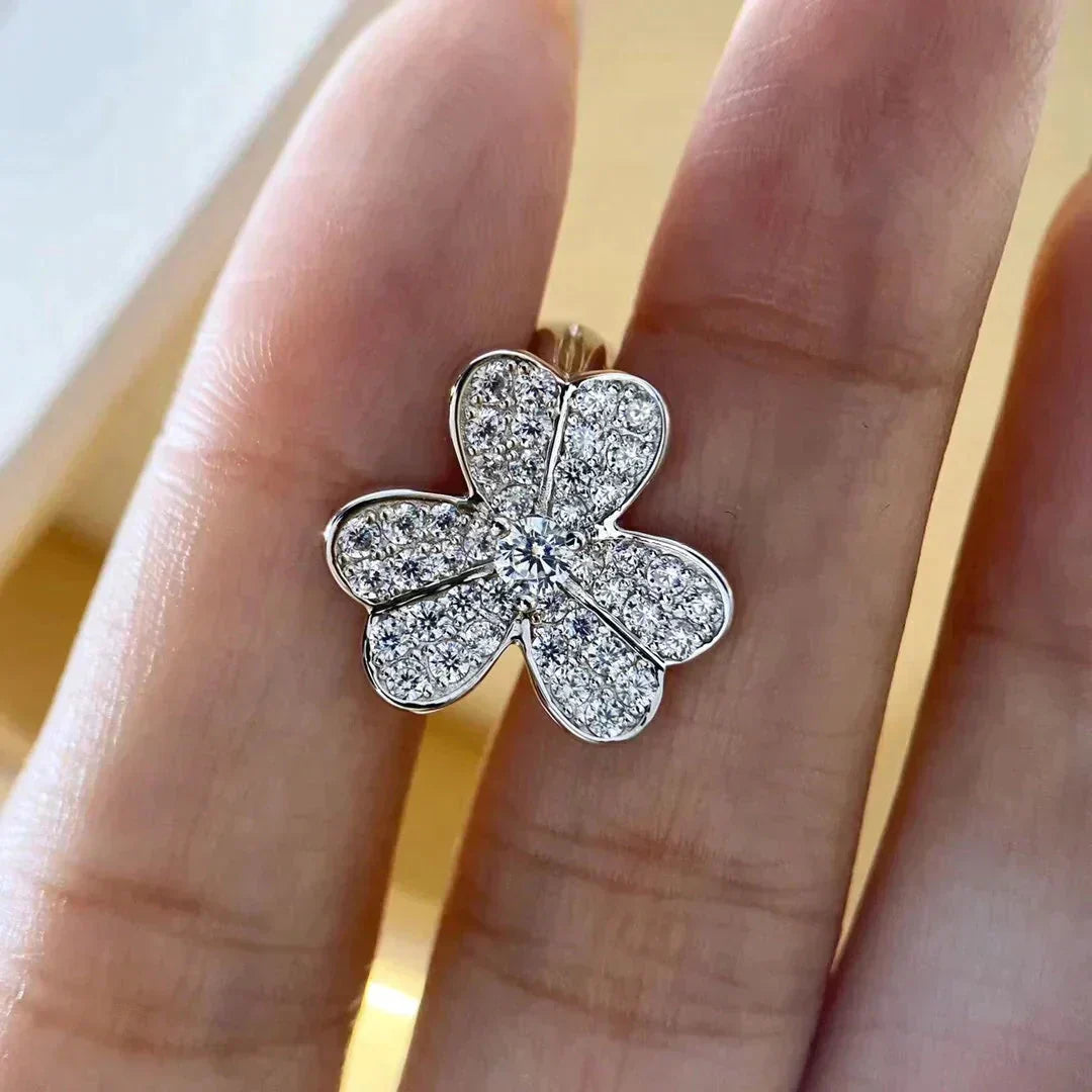 [Solara Jewelry ]CLOVER COMOS DIAMOND EARRINGS SILVER