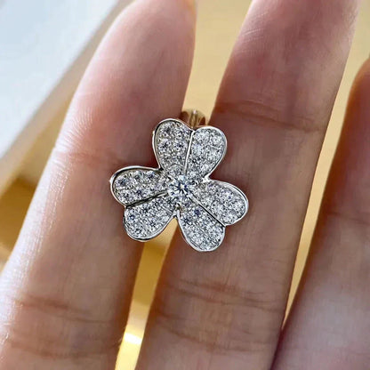[Solara Jewelry ]CLOVER COMOS DIAMOND EARRINGS SILVER