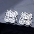 [Solara Jewelry] KLEEBRAUM 1 MOTIV DIAMANT-OHRSTECKER SILBER