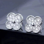 [Solara Jewelry] KLEEBRAUM 1 MOTIV DIAMANT-OHRSTECKER SILBER