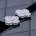 [Solara Jewelry] KLEEBRAUM 1 MOTIV DIAMANT-OHRSTECKER SILBER
