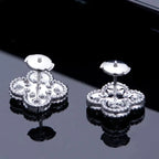 [Solara Jewelry] KLEEBRAUM 1 MOTIV DIAMANT-OHRSTECKER SILBER