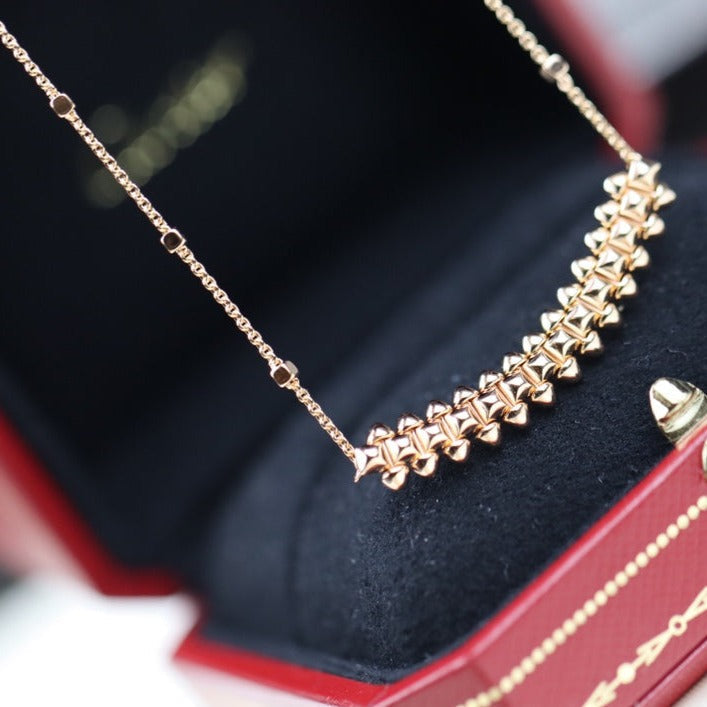 [Solara Jewelry ]CLASH PINK GOLD NECKLACE