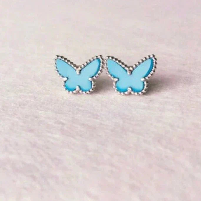 [Solara Jewelry ]バタフライ ターコイズ イヤリング シルバー