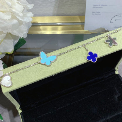 [Solara Jewelry ]LUCKY SPRING SILBERARMREIF 4 MOTIVE