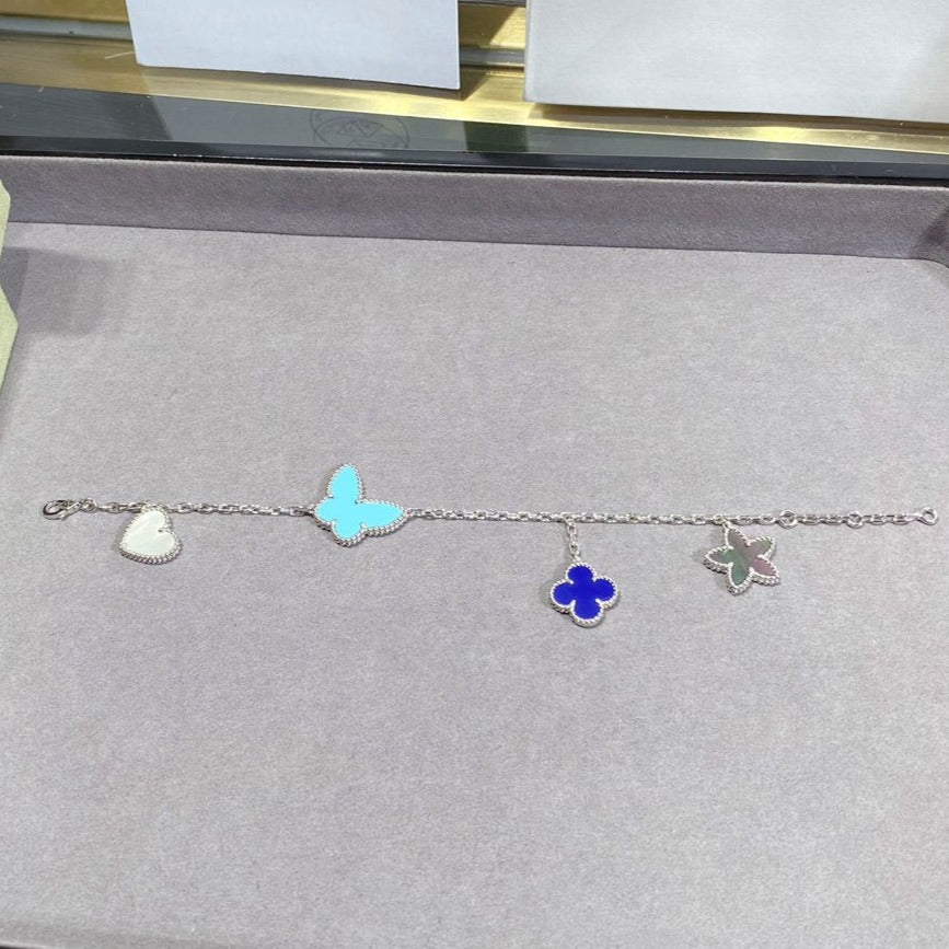 [Solara Jewelry ]LUCKY SPRING SILBERARMREIF 4 MOTIVE