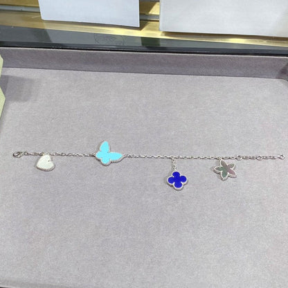 [Solara Jewelry ]LUCKY SPRING SILBERARMREIF 4 MOTIVE