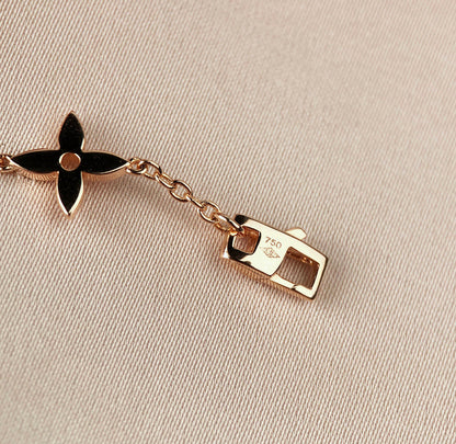 [Solara Jewelry ]STAR AND SUN 7 MOTIFS GOLD BRACELET