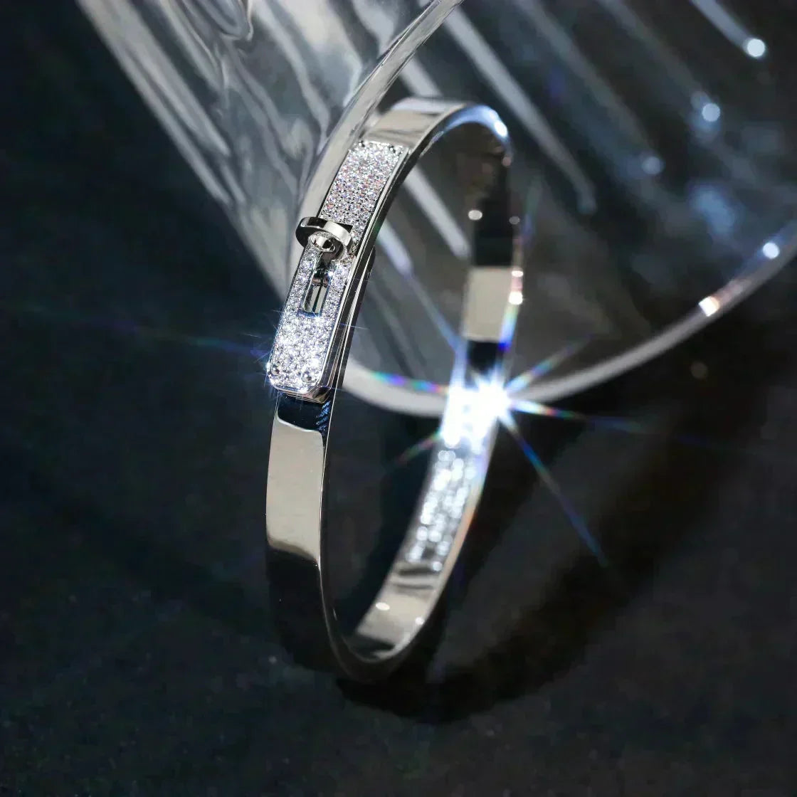[Solara Jewelry ]KELLY SILBER DIAMANT ARMREIF