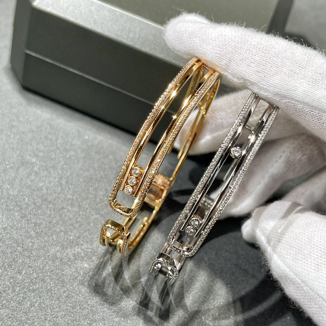 [Solara Schmuck]BEWEGLICHES 10. GEPFLASTERTES DIAMANTARMREIF