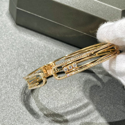 [Solara Schmuck]BEWEGLICHES 10. GEPFLASTERTES DIAMANTARMREIF