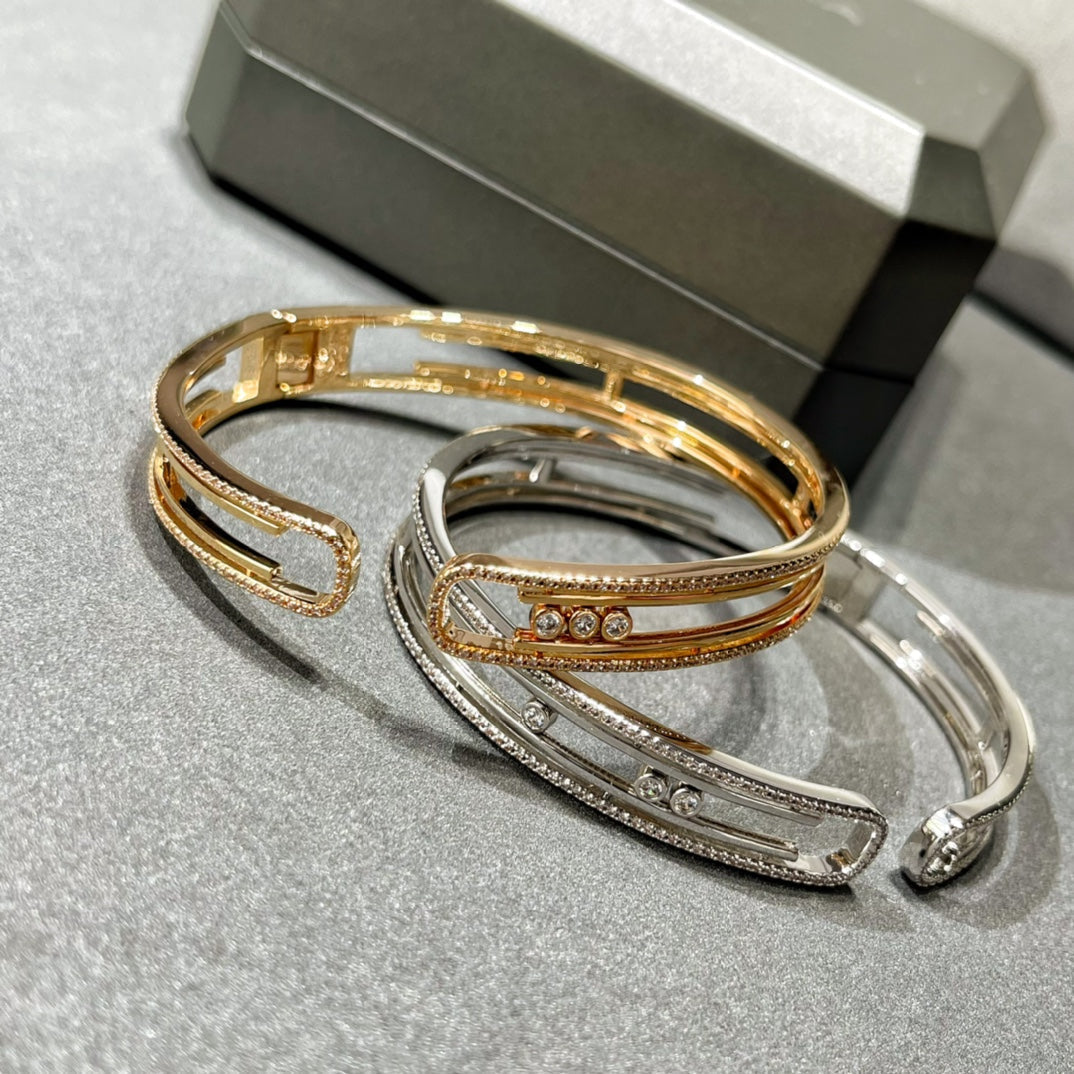 [Solara Schmuck]BEWEGLICHES 10. GEPFLASTERTES DIAMANTARMREIF