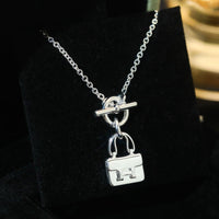 [Solara Jewelry ]POP H PEDANT SILVER NECKLACE