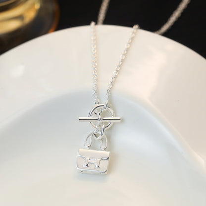 [Solara Jewelry ]POP H ANHÄNGER SILBERNE HALSKETTE