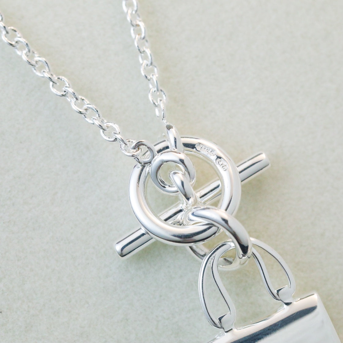 [Solara Jewelry ]POP H ANHÄNGER SILBERNE HALSKETTE