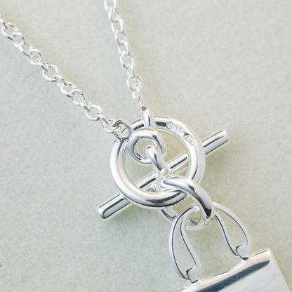 [Solara Jewelry ]POP H ANHÄNGER SILBERNE HALSKETTE
