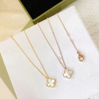 [Solara Jewelry ]クローバー ミニ 9.5mm ホワイトマザーオブパール ネックレス