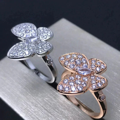 [Solara Jewelry ]BUTTERFLY PINK GOLD DIAMOND RING