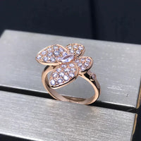 [Solara Jewelry ]BUTTERFLY PINK GOLD DIAMOND RING