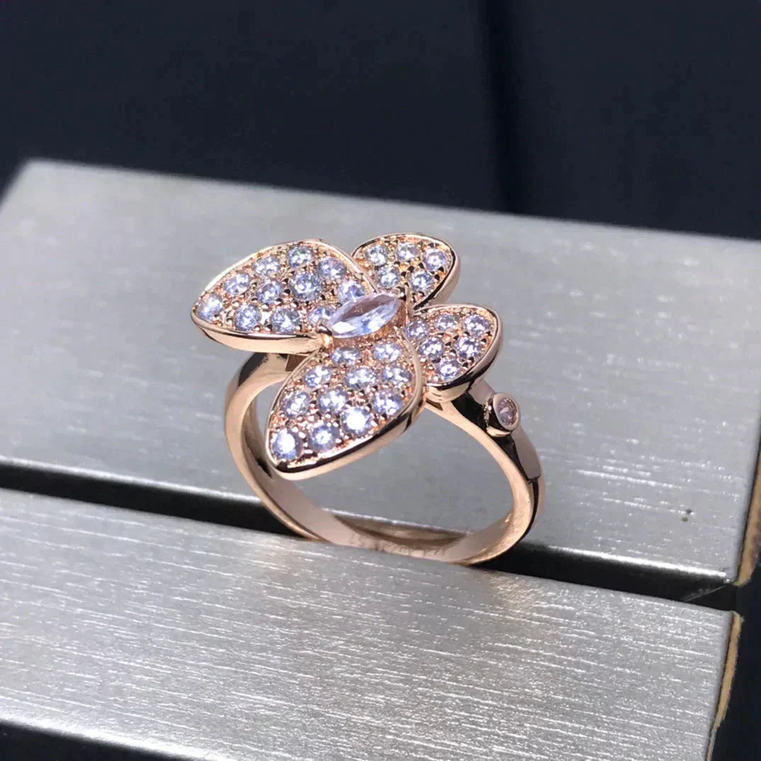 [Solara Jewelry ]BUTTERFLY PINK GOLD DIAMOND RING